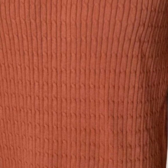 NWT JOHN HENRIC Sweden ( LG ) Ribbed Cable Knit Cotton Sweater - Picture 6 of 8